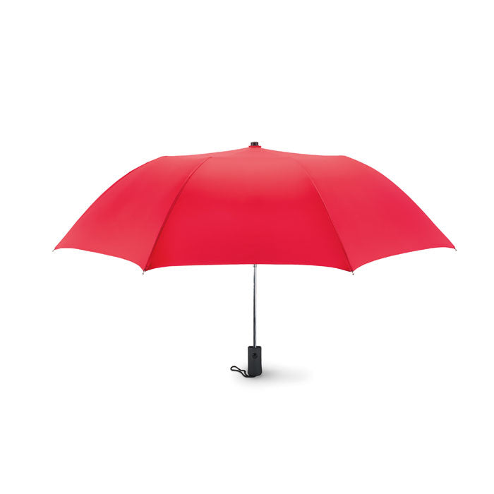 21 inch paraplu, in 2 delen opvouwbaar, rood