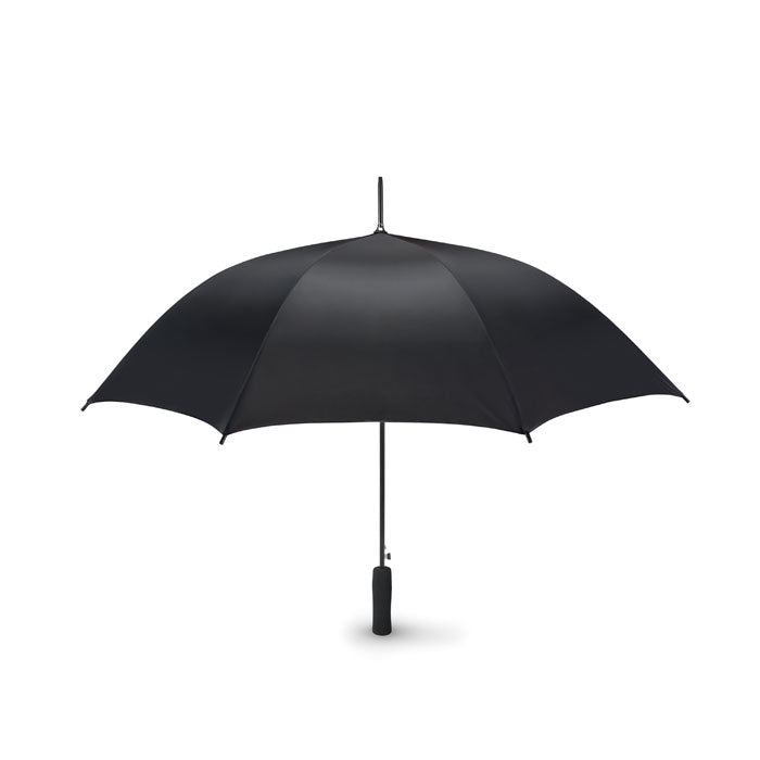 23 inch paraplu met EVA-handvat, zwart frame, zwart
