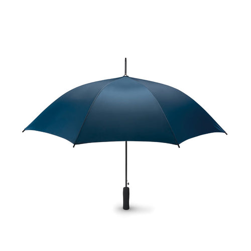 23 inch paraplu met EVA-handvat, zwart frame, blauw