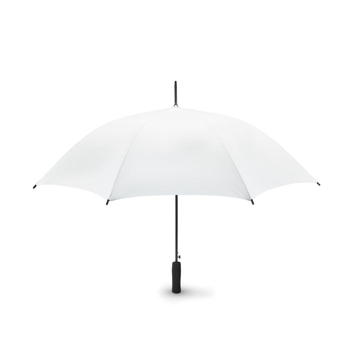23 inch paraplu met EVA-handvat, zwart frame, wit