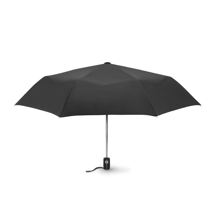 21 inch stormparaplu, in 3 delen opvouwbaar, zwart