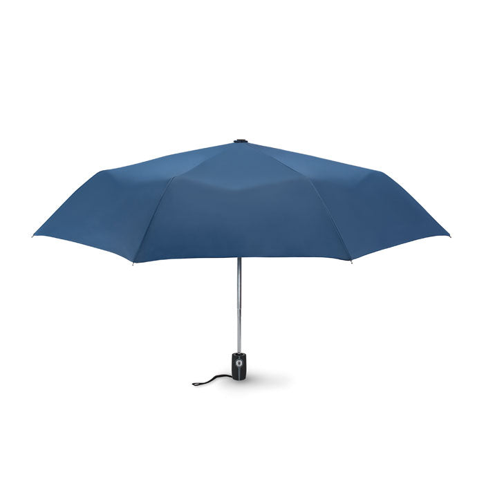 21 inch stormparaplu, in 3 delen opvouwbaar, blauw