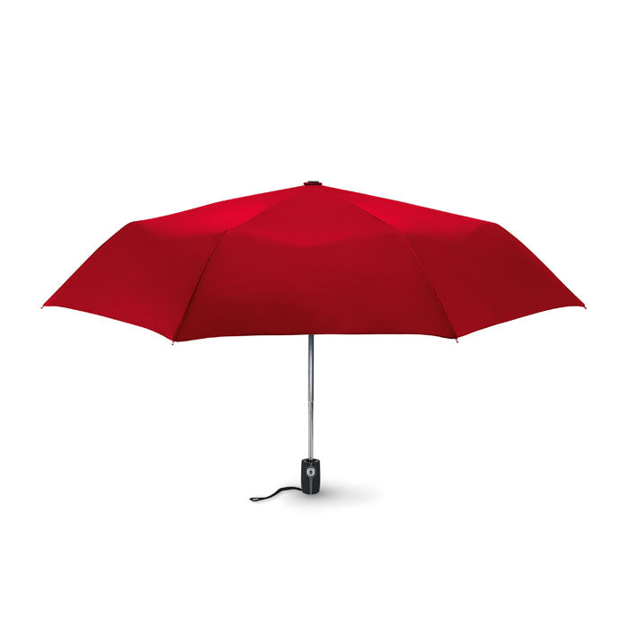 21 inch stormparaplu, in 3 delen opvouwbaar, rood