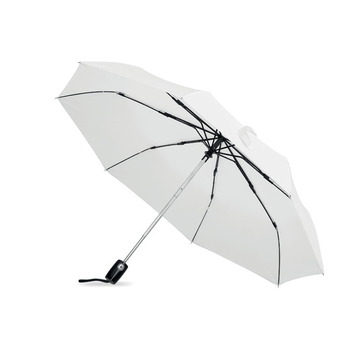 21 inch stormparaplu, in 3 delen opvouwbaar, wit