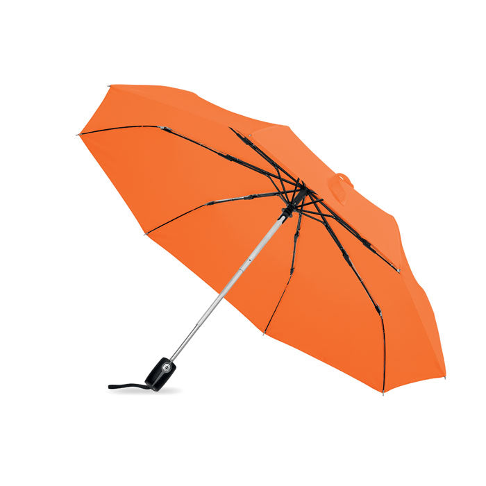 21 inch stormparaplu, in 3 delen opvouwbaar, oranje