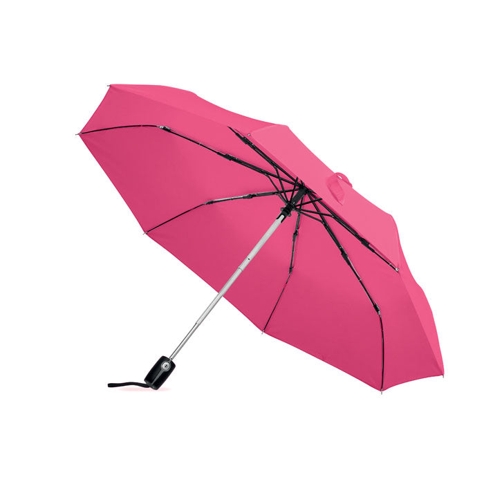21 inch stormparaplu, in 3 delen opvouwbaar, fuchsia