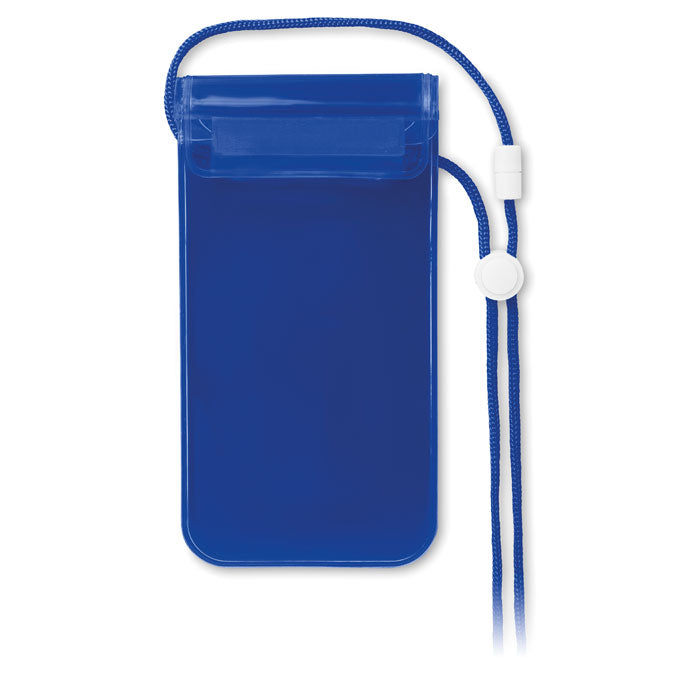 Waterdichte smartphonehoes met koord, transparant blauw