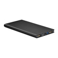Powerbank 8000 mAh van gerecycled aluminium, zwart