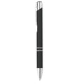 Aluminium balpen met rubberen grip, zwart