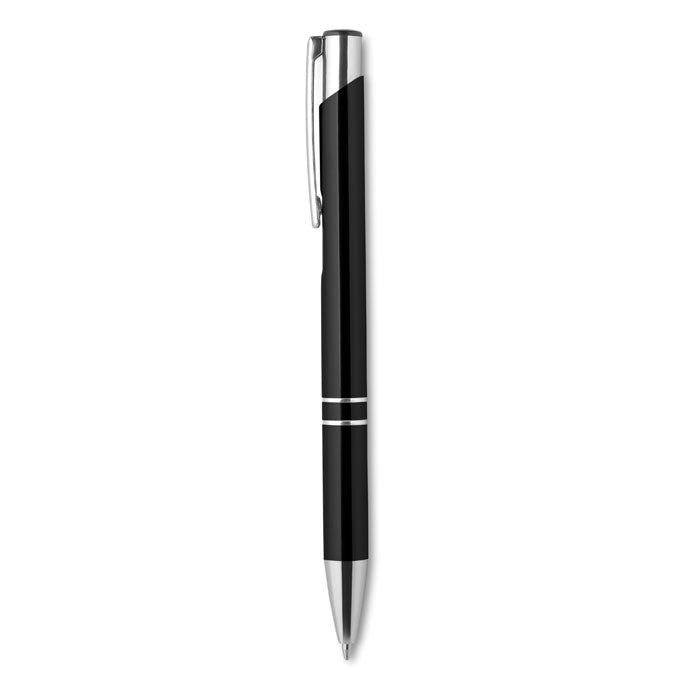 Aluminium balpen, gerecycled, zwart