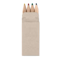 4 mini kleurpotloden in doosje, beige