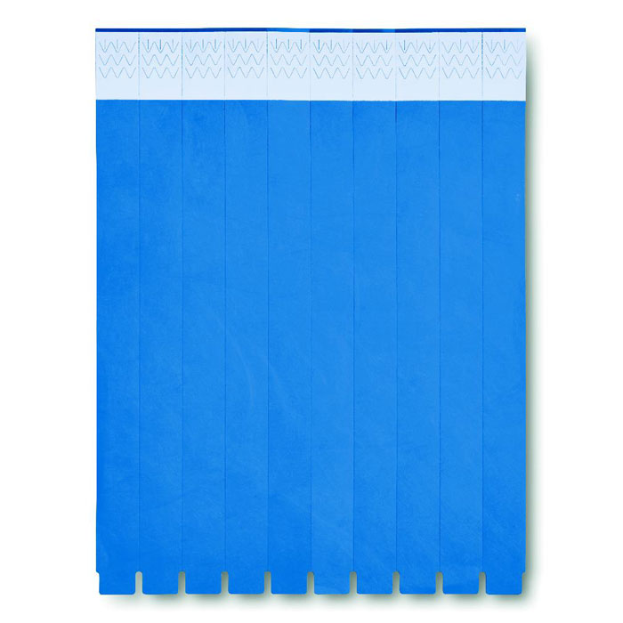 Vel met 10 event-polsbandjes, genummerd, royal blauw