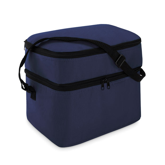 Koeltas met twee compartimenten, blauw