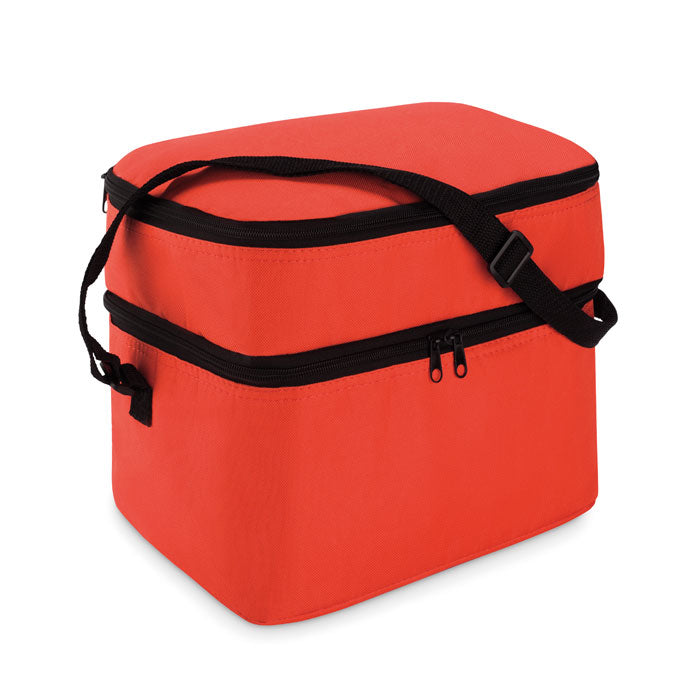 Koeltas met twee compartimenten, rood