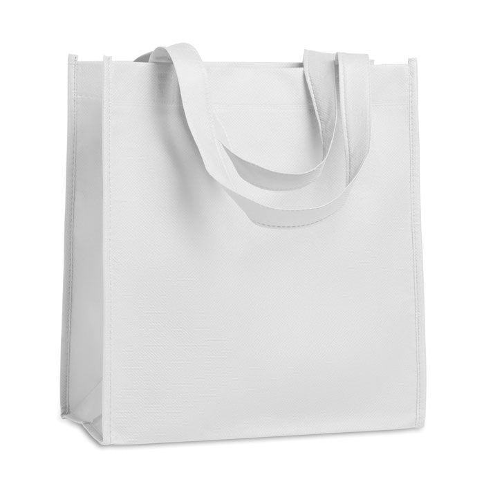 Non-woven boodschappentas met korte hengsels, wit