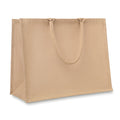 Boodschappentas van jute met katoenen hengsels, beige