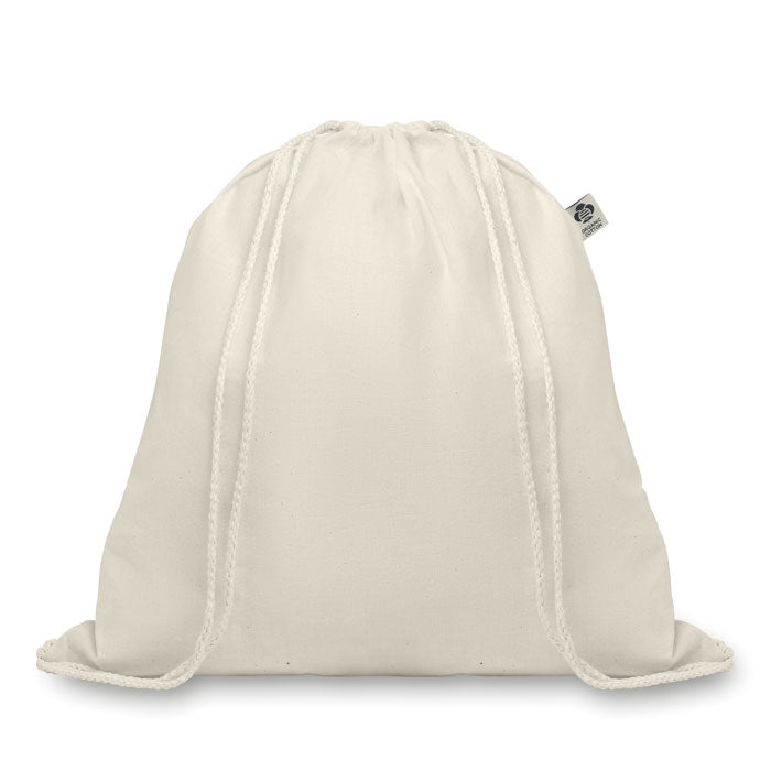 Rugzakje met koord van biologisch katoen, beige
