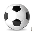 Voetbal met rubberen binnenvoering, wit/zwart