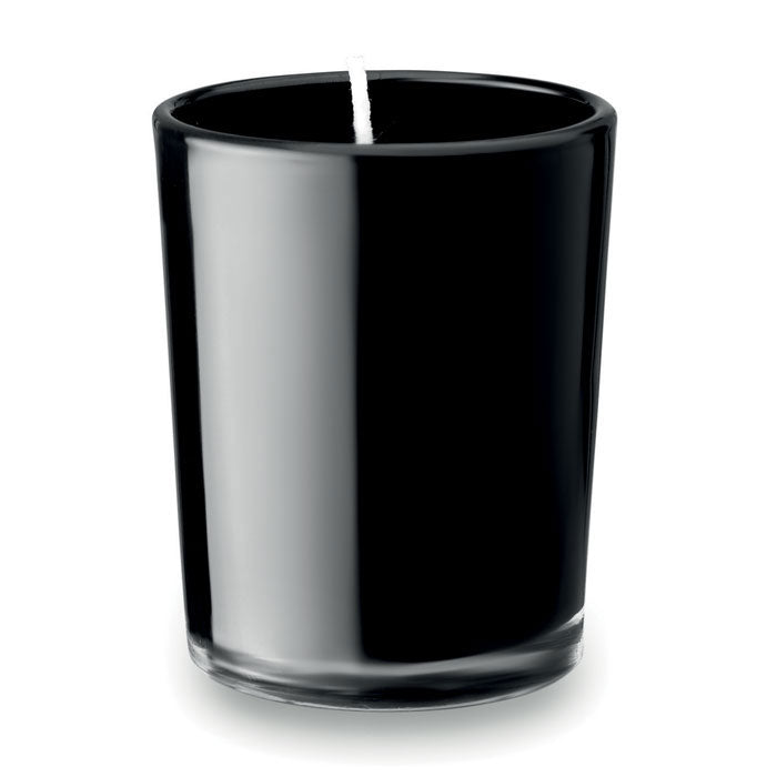 Geurkaarsje in gekleurd glas, 50 g, zwart