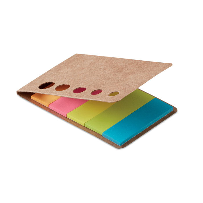 Paginamarkers in 5 kleuren, gerecycled papier, beige