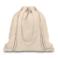 Canvas rugzakje met koord, 220 g/m², beige