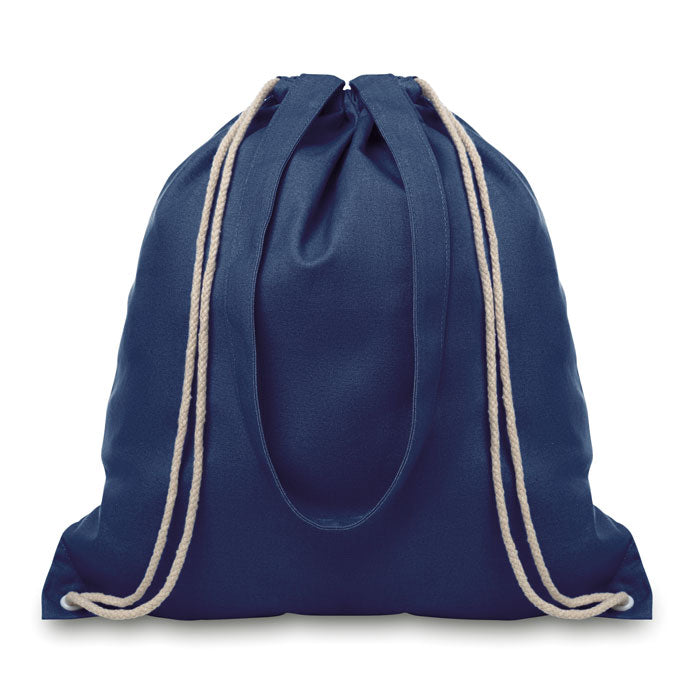 Canvas rugzakje met koord, 220 g/m², blauw
