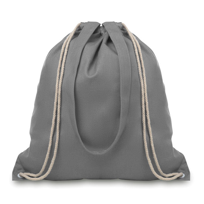 Canvas rugzakje met koord, 220 g/m², grijs