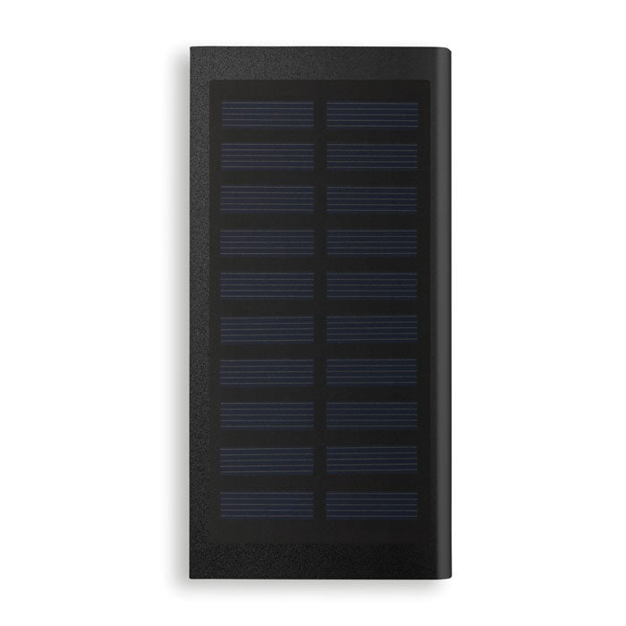 Powerbank 8000 mAh met zonnepaneel, zwart