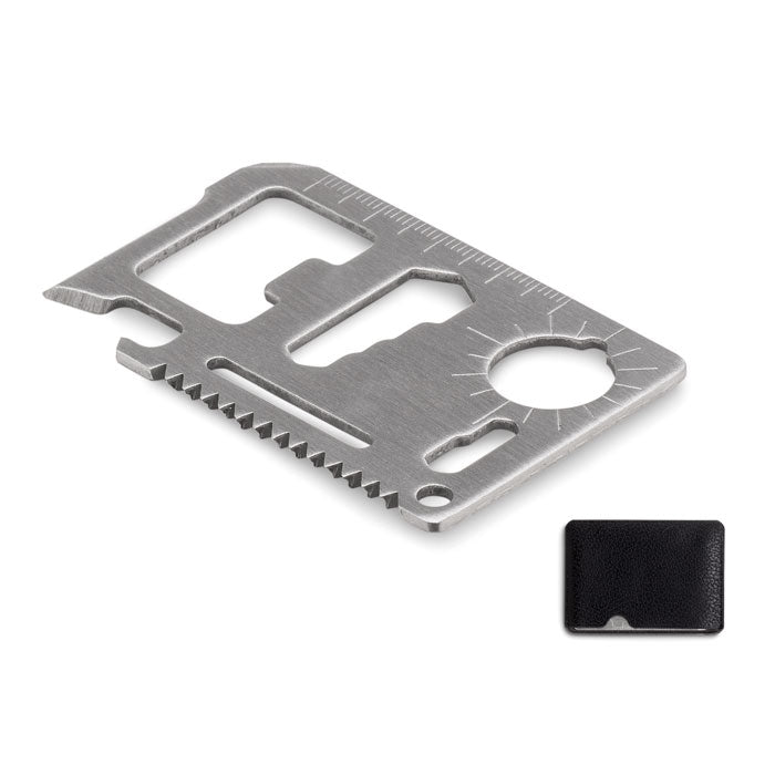 Multitool met 11 functies in etui, zwart