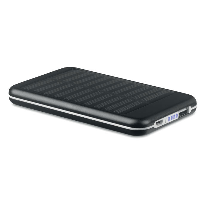 Powerbank 4000 mAh met zonnepaneel, zwart