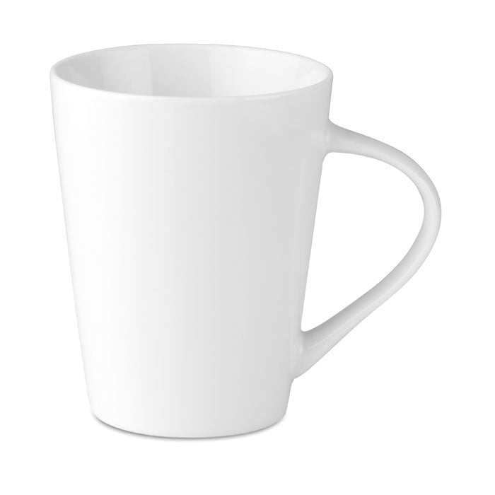 Porseleinen conische mok, 250 ml, wit