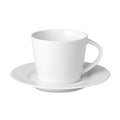 Cappuccinokop met schotel, 160 ml, wit