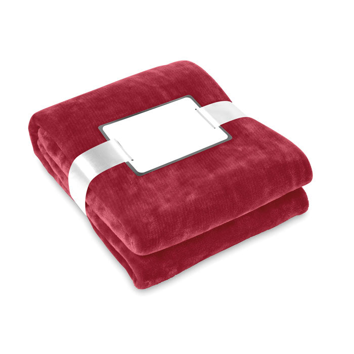 Deken van flanel fleece, 120 x 150 cm, bordeaux
