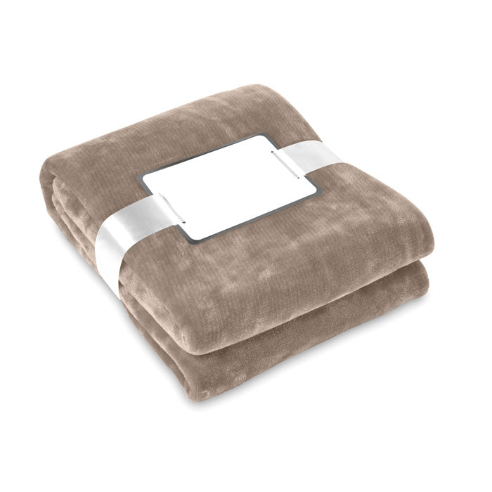 Deken van flanel fleece, 120 x 150 cm, khaki