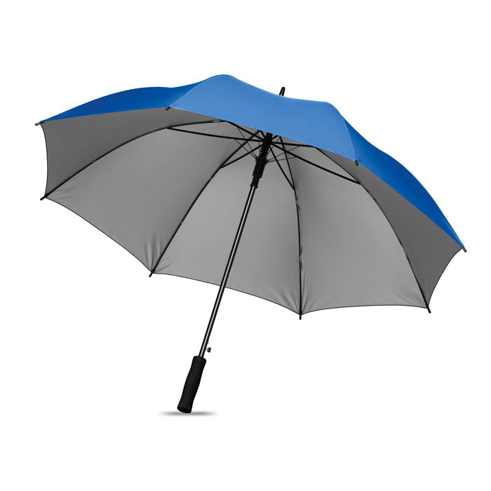 27 inch paraplu met gekleurde panelen, royal blauw
