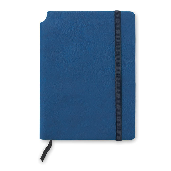 A5 notitieboek met zachte kaft, 160 pagina's, blauw