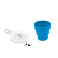 Opvouwbare beker met pillendoosje, blauw