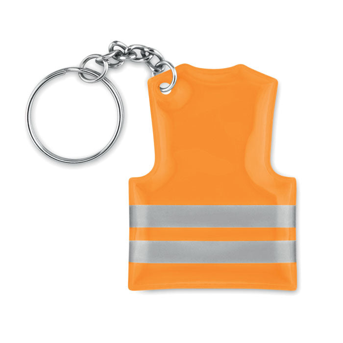 Sleutelhanger in de vorm van een veiligheidsvest, neon oranje