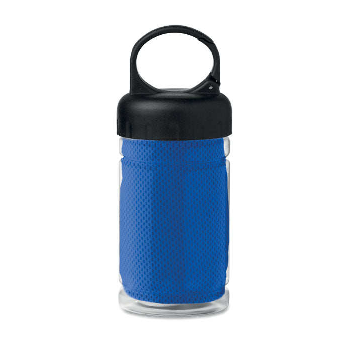 Sporthanddoek verpakt in flesje, royal blauw