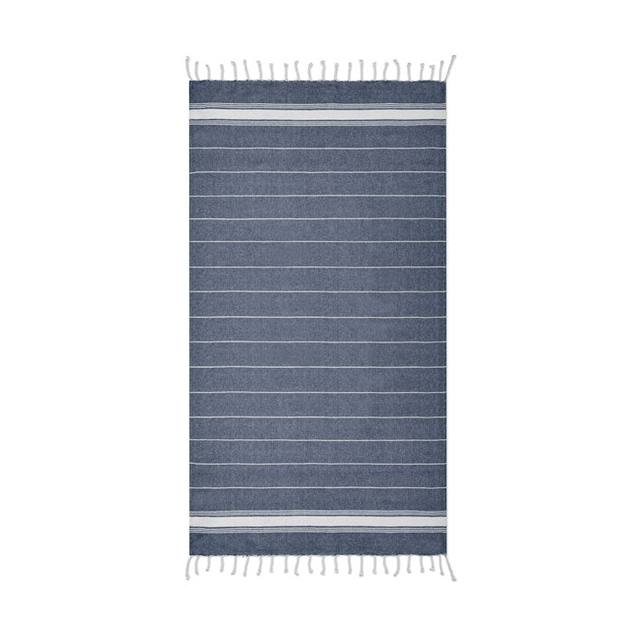 Hamamdoek van katoen, 90 x 170 cm, blauw