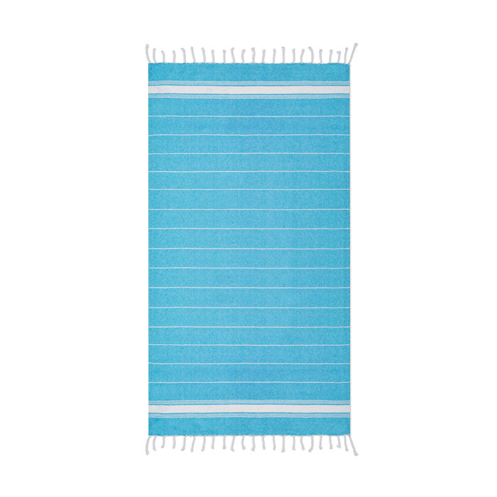 Hamamdoek van katoen, 90 x 170 cm, turquoise