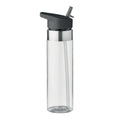 Drinkfles met afsluitbaar rietje, 650 ml, transparant