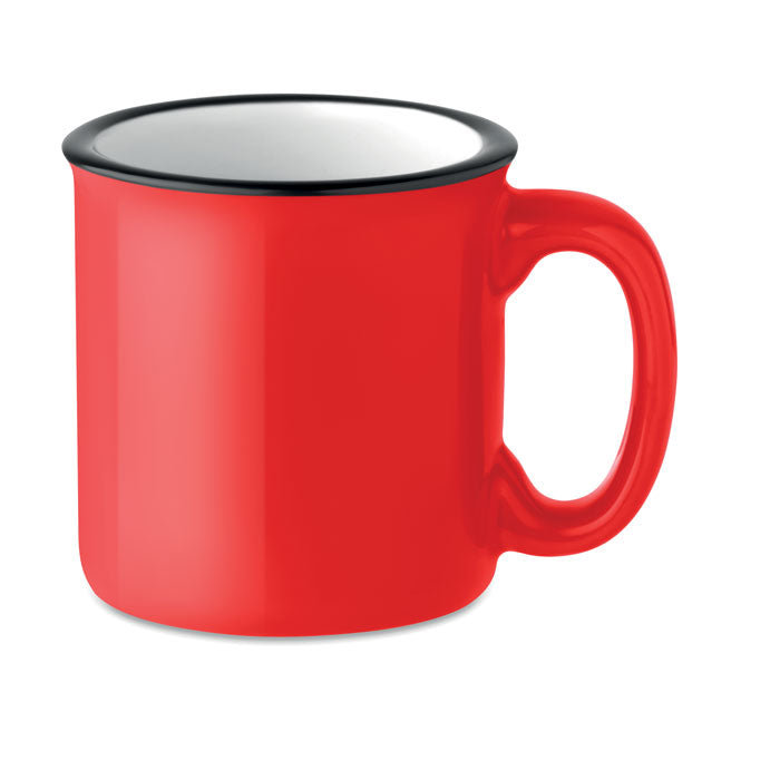 Keramische vintage beker, 240 ml, rood