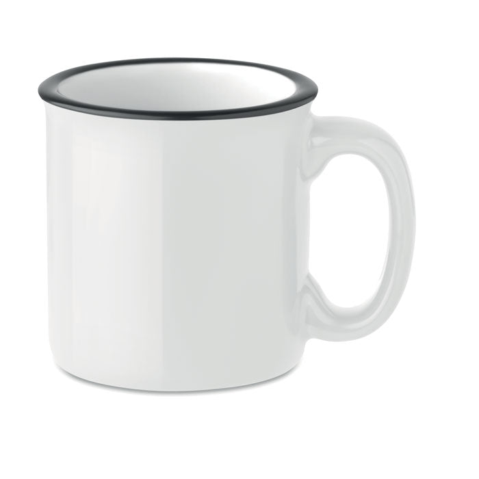 Keramische vintage beker, 240 ml, wit