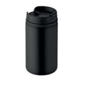Dubbelwandige beker met deksel, 250 ml, zwart