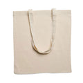 Katoenen boodschappentas, lange hengsels, beige