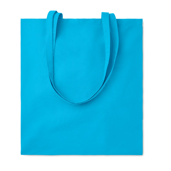 Katoenen tas in kleur, turquoise