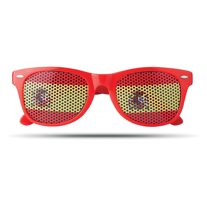 Party-bril met vlaggenmotief, rood