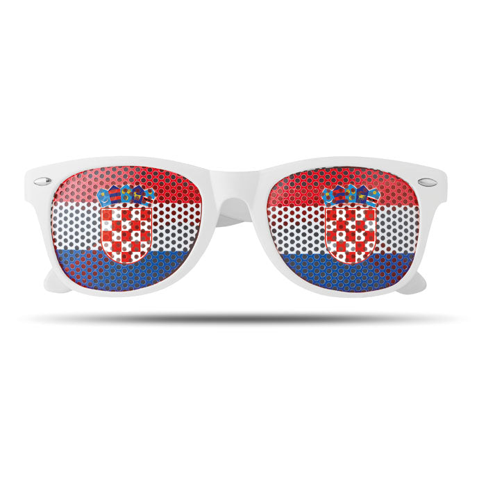 Party-bril met vlaggenmotief, wit/blauw