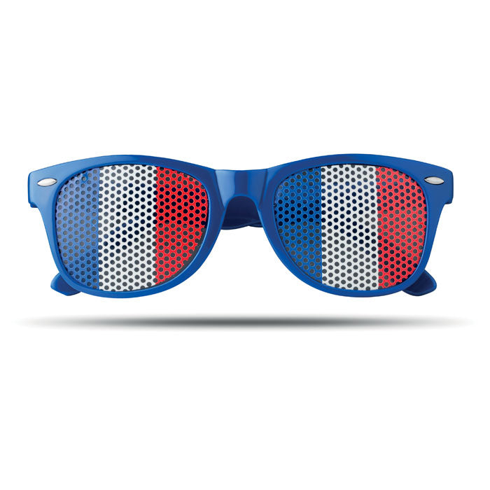 Party-bril met vlaggenmotief, royal blauw